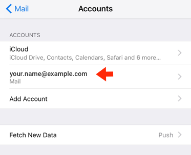 Choose Email Account